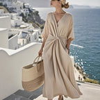 Pleated Large Swing Dress