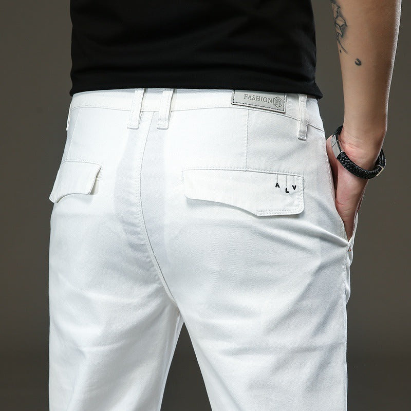 Slim Fit Elasticated Long Pants