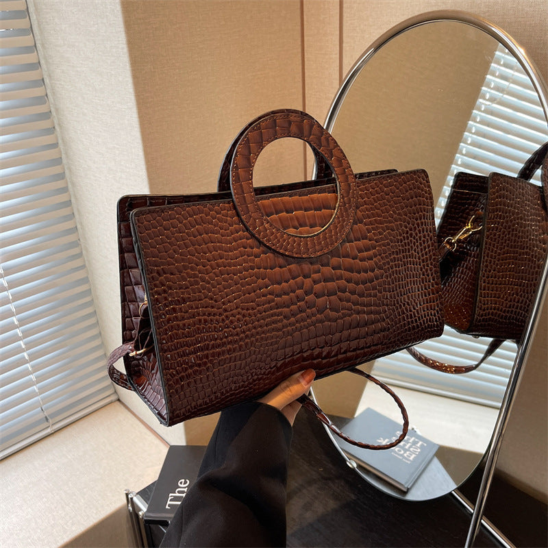 Stone Texture Fashion Handbag