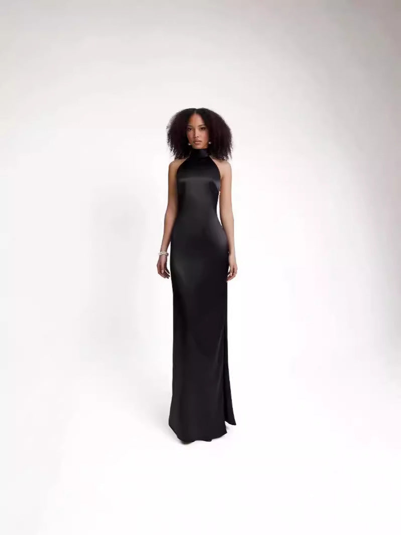 Collar Lace-up Dress