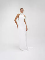 Collar Lace-up Dress