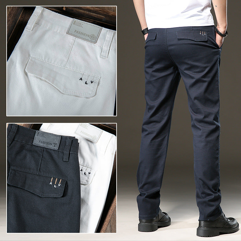 Slim Fit Elasticated Long Pants