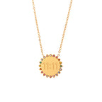 18K Gold Micro Inlay Rhinestone Pendant